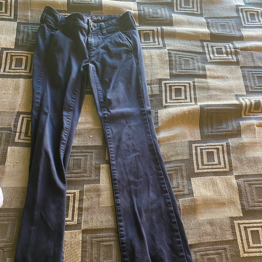 Skinny boot navy dress pants